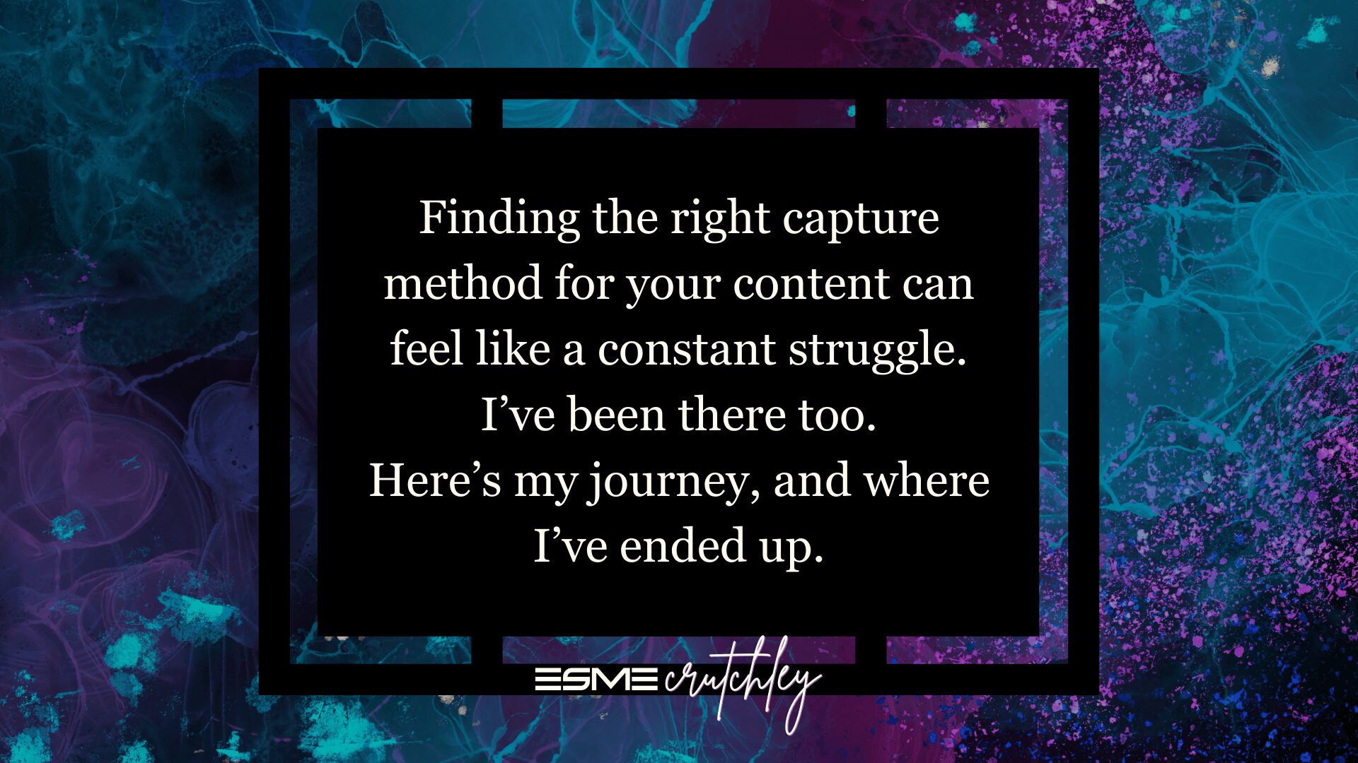 Finding the right capture method for your content can feel like a constant struggle. I've been there too. Here's my journey, and where I've ended up